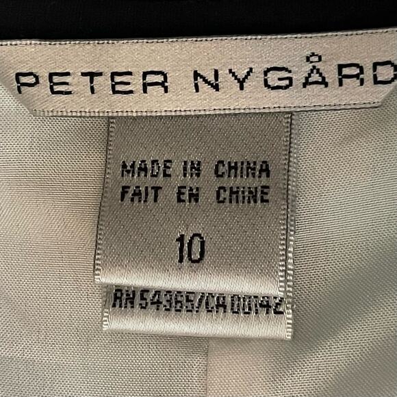 Peter Nygard White Teal Floral 100% Silk Cottage Vintage Skirt NWOT Size 10 - Picture 7 of 11